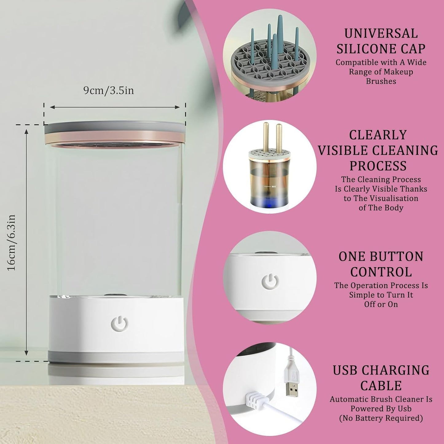 Electric Makeup Brush Cleaner Machine